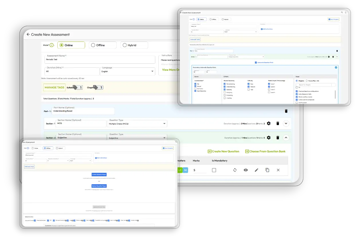Optimise Assessment Creation