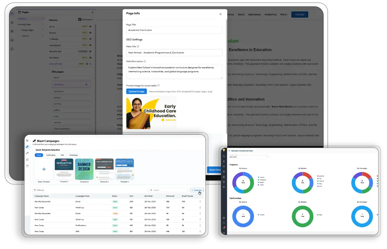 Boost Admissions with Built-In SEO & Smart Digital Campaign Tools